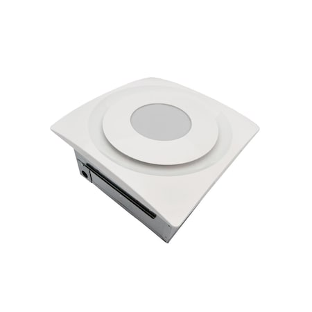 Aero Pure 90 CFM Quiet Bathroom Fan with LED Light  Humidity Sensor White AP904HSL W